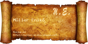 Müller Enikő névjegykártya