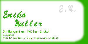 eniko muller business card